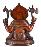 White Whale Brass Hindu God Lord Ganesha Bhagwan Lord Ganesha Idol Statue Murti