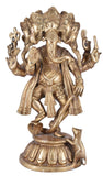 White Whale Brass Hindu God Lord Ganesha Bhagwan Lord Ganesha Idol Statue Murti