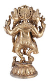 White Whale Brass Hindu God Lord Ganesha Bhagwan Lord Ganesha Idol Statue Murti