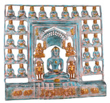 White Whale Brass Lord Buddha with Sacred Kalash and Draped in Shawl Home Decor