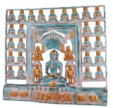 White Whale Brass Lord Buddha with Sacred Kalash and Draped in Shawl Home Decor
