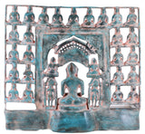 White Whale Brass Lord Buddha with Sacred Kalash and Draped in Shawl Home Decor