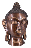 White Whale Brass Buddha Head Statue Idol Figurine Home Decorative Showpiece Home Decor