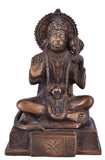 White Whale Brass Hindu God Bajrangbali Bhagwan Hanuman Idol Statue Murti