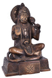 White Whale Brass Hindu God Bajrangbali Bhagwan Hanuman Idol Statue Murti