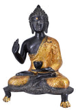 White Whale Brass Buddha Statue Murti for Home Decor Entrance Office Table Living Room Meditation Luck Gift Feng Shui Home Décor