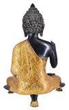 White Whale Brass Buddha Statue Murti for Home Decor Entrance Office Table Living Room Meditation Luck Gift Feng Shui Home Décor