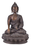 White Whale Brass Buddha Statue Murti for Home Decor Entrance Office Table Living Room Meditation Luck Gift Feng Shui Home Décor
