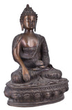 White Whale Brass Buddha Statue Murti for Home Decor Entrance Office Table Living Room Meditation Luck Gift Feng Shui Home Décor