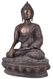 White Whale Brass Buddha Statue Murti for Home Decor Entrance Office Table Living Room Meditation Luck Gift Feng Shui Home Décor