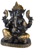 White Whale Lord Ganesh Murti Ganesha Idol Ganpati Bhagwan Brass Statue for Home Decoration Showpiece