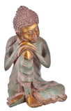 White Whale Brass Buddha Statue Murti for Home Decor Entrance Office Table Living Room Meditation Luck Gift Feng Shui Home Décor