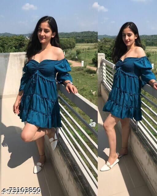 Whitewhale LATEST STYLISH TRENDY NEW FASHIONABLE SHORT DRESS