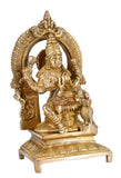 White Whale Brass Lakshmi Idol Hindu Lakshmi Goddess Statue Home Office Showpiece Deco
