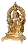 White Whale Brass Lakshmi Idol Hindu Lakshmi Goddess Statue Home Office Showpiece Deco