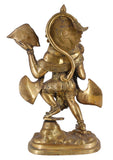 White Whale Brass Lord Hanuman Lifting Mountain Statue Hindu God Idols Balaji/ Bajrangbali Murti for Gift & Home Decor