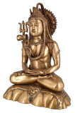 White Whale Lord Shiva Brass Statue Idol Sculpture Hindu God Natraja Shiv Figurine Home Décor