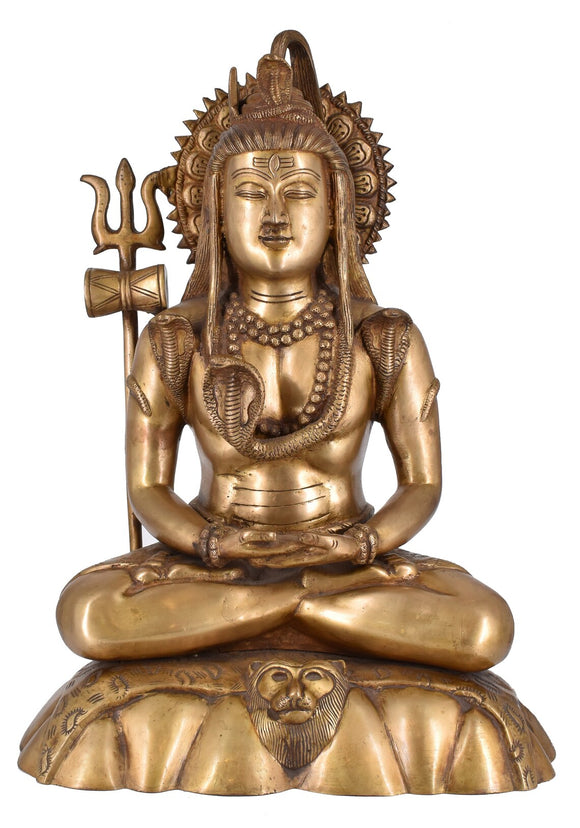 White Whale Lord Shiva Brass Statue Idol Sculpture Hindu God Natraja Shiv Figurine Home Décor
