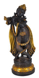 White Whale Antique Lord Krishna Brass Statue Bhagwan Lord Krishna Idol Statue Murti Home Decor - 17 Inches