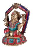 White Whale Brass Lakshmi Idol Hindu Laxmi Goddess Statue Home Office Showpiece Home Décor