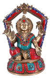 White Whale Brass Lakshmi Idol Hindu Laxmi Goddess Statue Home Office Showpiece Home Décor