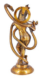 White Whale Brass Lord Krishna Idol Bhagwan Large Statue Murti for Home Decor Pooja Room