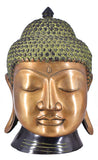 White Whale Brass Antique Buddha Head Statue Idol Figurine Home Decorative Showpiece Home Decor