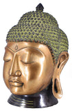 White Whale Brass Antique Buddha Head Statue Idol Figurine Home Decorative Showpiece Home Decor