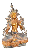 White Whale Antique Lord Tara Buddha Idol Tibetan Buddhism Yin Kwan Goddess Buddhist Statue -Antique Buddha Brass Sculpture Home Decor