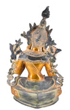 White Whale Antique Lord Tara Buddha Idol Tibetan Buddhism Yin Kwan Goddess Buddhist Statue -Antique Buddha Brass Sculpture Home Decor
