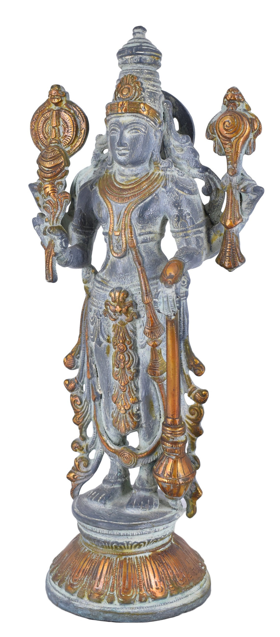 White Whale Brass Lord Satya Narayana Brass Statue Lord Vishnu ...