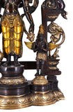 White Whale Brass Antique Lord Vishnu Narayan Avatar Incarnations of Lord Vishnu - Lord Vishnu Bhagwan Murti Statue for Home Office Decor