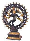 White Whale Natraj Brass Statue,Nataraja - King of Dancers Hindu God Shiva for Temple Mandir Home Decor