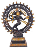 White Whale Natraj Brass Statue,Nataraja - King of Dancers Hindu God Shiva for Temple Mandir Home Decor