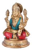 White Whale Brass Lakshmi Idol Hindu Laxmi Goddess Statue Home Office Showpiece Home Décor