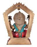 White Whale Brass Lakshmi Idol Hindu Laxmi Goddess Statue Home Office Showpiece Home Décor