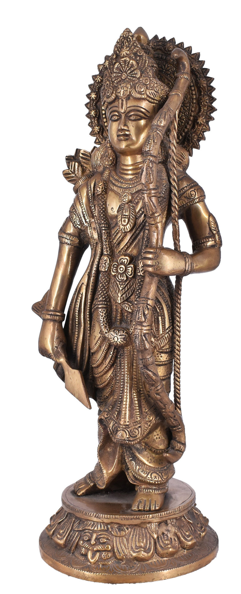 White Whale Brass Lord Ram Brass Statue Rama Idol for Temple ...
