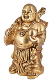 White Whale Brass Laughing Buddha for Wealth & Prosperity | Happy Man - Best for Gifting - Made in Tibet Home Decoration