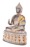 White Whale Brass Buddha Statue Blessing Murti for Home Decor Entrance Office Table Living Room Meditation Luck Gift Feng Shui Home Decor
