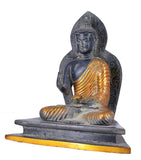 White Whale Brass Buddha Statue Blessing Murti for Home Decor Entrance Office Table Living Room Meditation Luck Gift Feng Shui Home Décor
