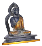 White Whale Brass Buddha Statue Blessing Murti for Home Decor Entrance Office Table Living Room Meditation Luck Gift Feng Shui Home Décor