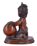 White Whale Little Krishna Idol India Hind Hindu God Brass Sculpture Makhan Krishna Statue Home Décor