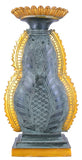 White Whale Brass Buddha Statue Blessing Murti for Home Decor Entrance Office Table Living Room Meditation Luck Gift Feng Shui