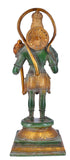 White Whale Brass Standing Lord Hanuman Statue Religious Strength God Sculpture Idol Home Décor.