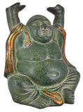 White Whale Brass Antique Laughing Buddha for Wealth & Prosperity | Happy Man - Best for Gifting - Made in Tibet Home Decoration