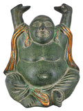 White Whale Brass Antique Laughing Buddha for Wealth & Prosperity | Happy Man - Best for Gifting - Made in Tibet Home Decoration