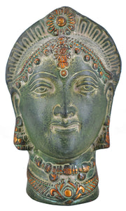 White Whale Brass Antique Goddess Parvati Head Idol Figurine Home Decorative Showpiece Home Decor