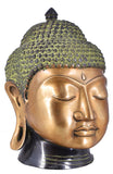 White Whale Brass Antique Buddha Head Statue Idol Figurine Home Decorative Showpiece Home Decor