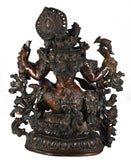 White Whale Maa Saraswati Brass Statue Religious Goddess Sculpture Idol Home Décor.