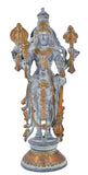 White Whale Brass Lord Satya Narayana Brass Statue Lord Vishnu Bhagwan Murti Statue for Home Office Decor